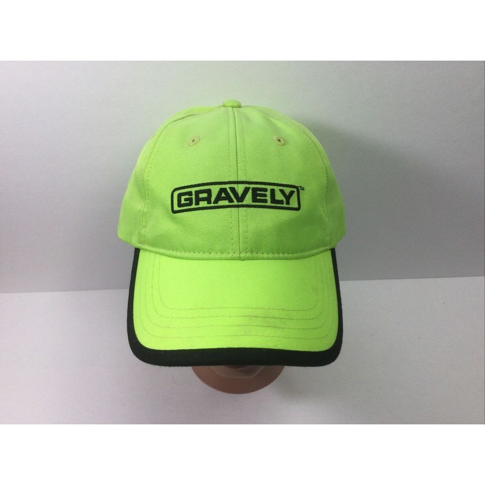 Gravely Tractor Logo Hat Lime‎ Green Canvas Trucker Cap Adult Adjustable Strap